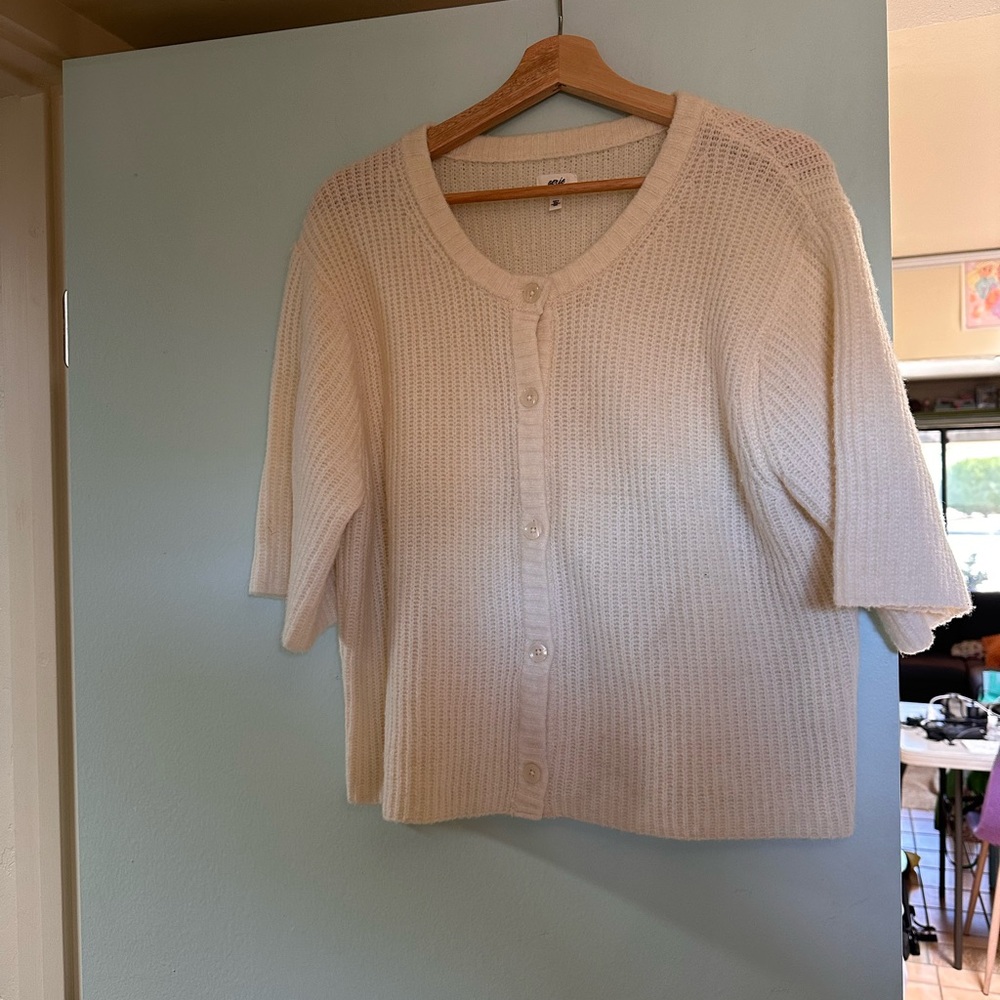 Aerie Cream Button-Up Cardigan